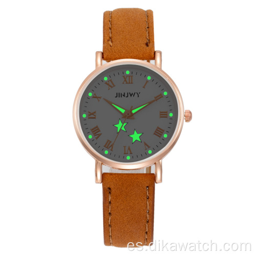 Nuevo reloj divertido de moda para mujer con correa de cuero mate, relojes de cuarzo causales de moda para mujer, reloj de pulsera con esfera pequeña y encanto